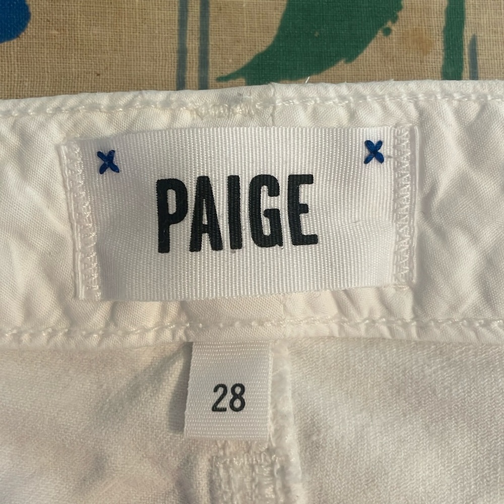 Paige Skyline Straight White Jeans - Picture 6 of 7